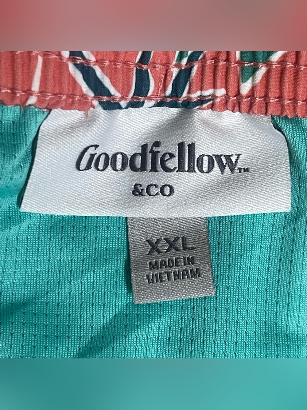Goodfellow & Co Floral Drawstring Bermuda Shorts — Coral Green Orange - Picture 8 of 13